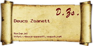 Deucs Zsanett névjegykártya
